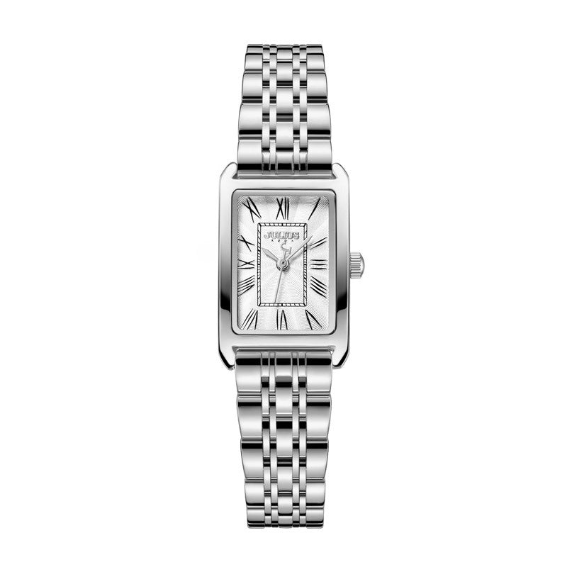 Julius JA1252 Ins Style Roman Watch Dial Stainless Steel Band Women's Watch