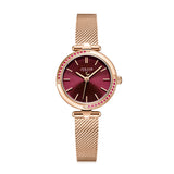 Julius JA1284 Fashionable Mesh Strap Diamond Bezel Quartz Watch For Women