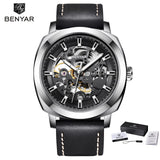 Benyar BY5121 Mechanical Watches Automatic Watch Leather Band